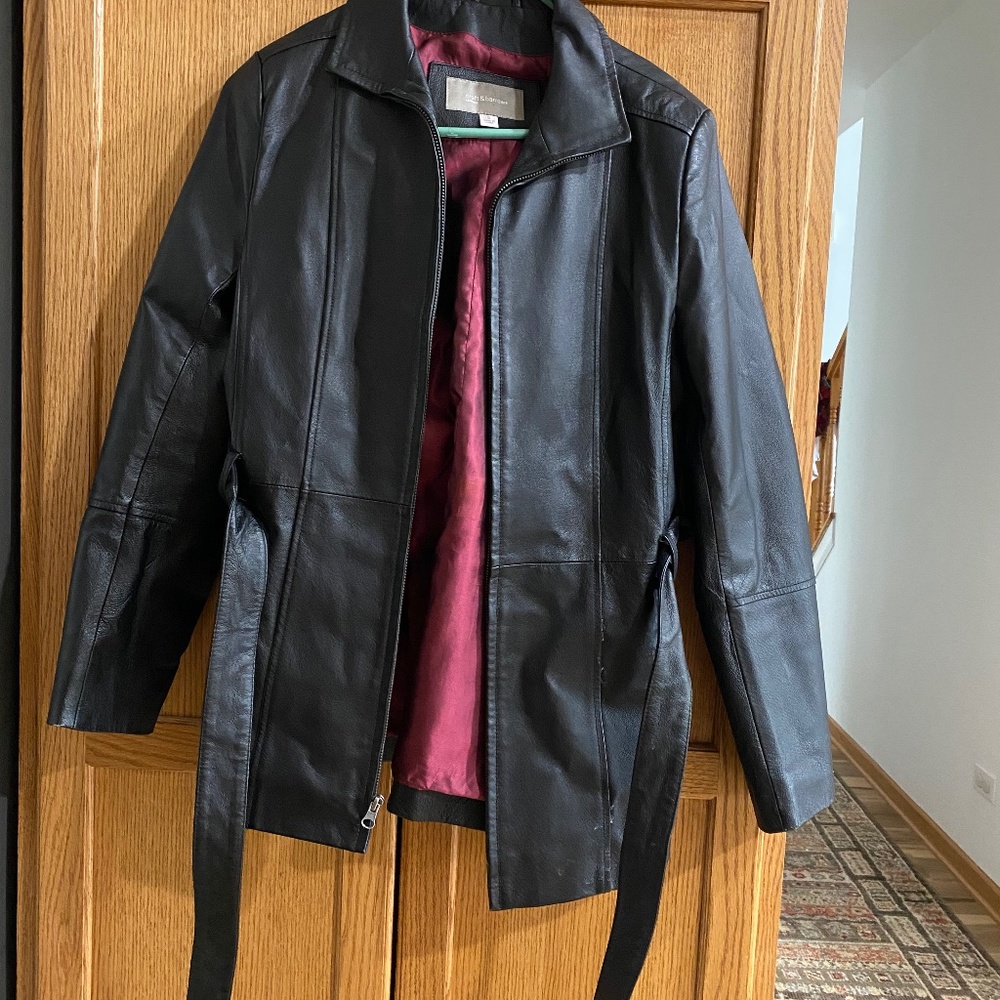 Croft and barrow leather jacket for sale !